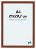 Como MDF Photo Frame 21x29 7cm A4 Cherry Front Size | Yourdecoration.com