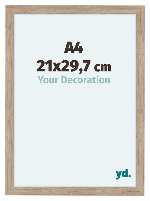 Como MDF Photo Frame 21x29 7cm A4 Oak Light Front Size | Yourdecoration.com