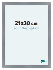 Como MDF Photo Frame 21x30cm Aluminium Brushed Front Size | Yourdecoration.com