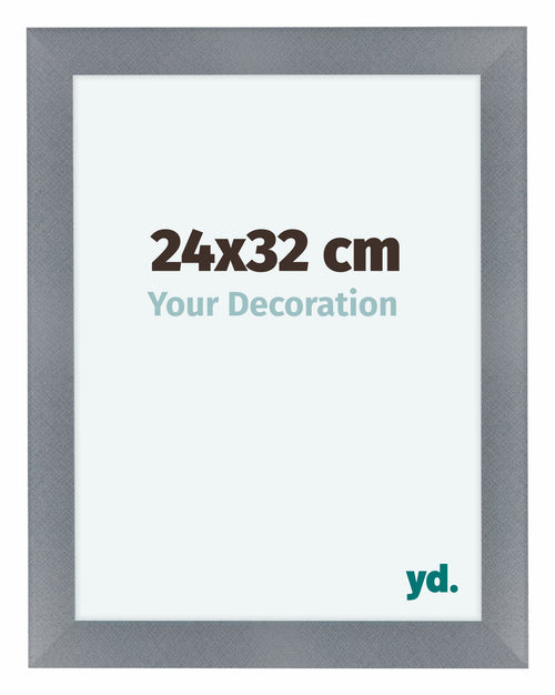 Como MDF Photo Frame 24x32cm Aluminium Brushed Front Size | Yourdecoration.com