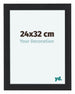 Como MDF Photo Frame 24x32cm Black Woodgrain Front Size | Yourdecoration.com