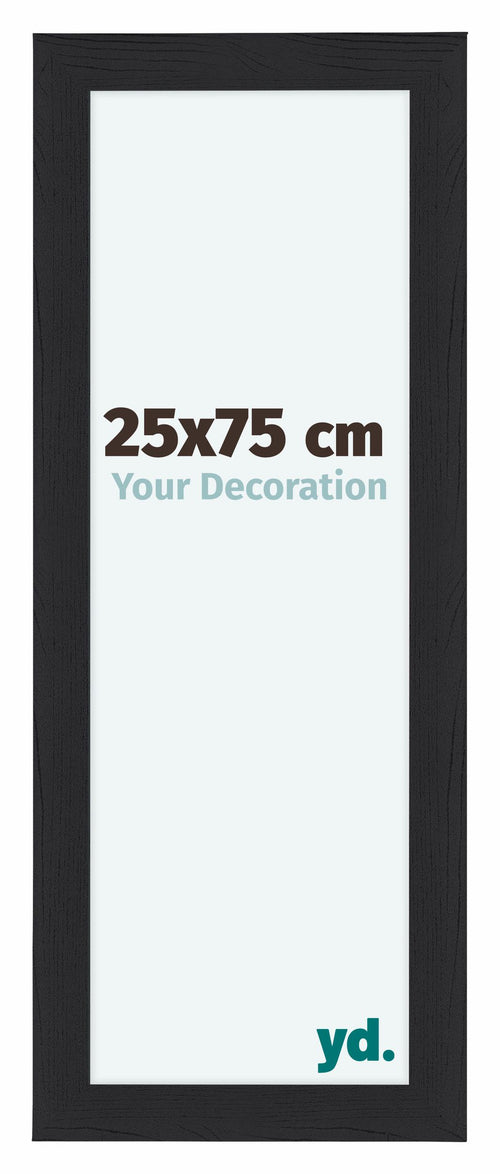 Como MDF Photo Frame 25x75cm Black Woodgrain Front Size | Yourdecoration.com