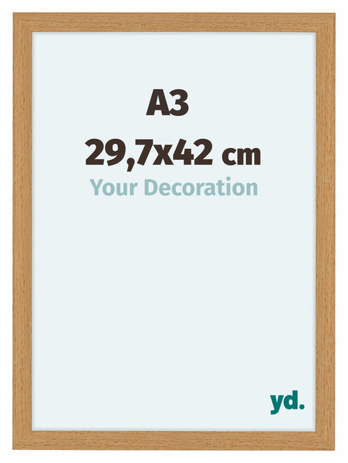 Como MDF Photo Frame 29 7x42cm A3 Beech Front Size | Yourdecoration.com