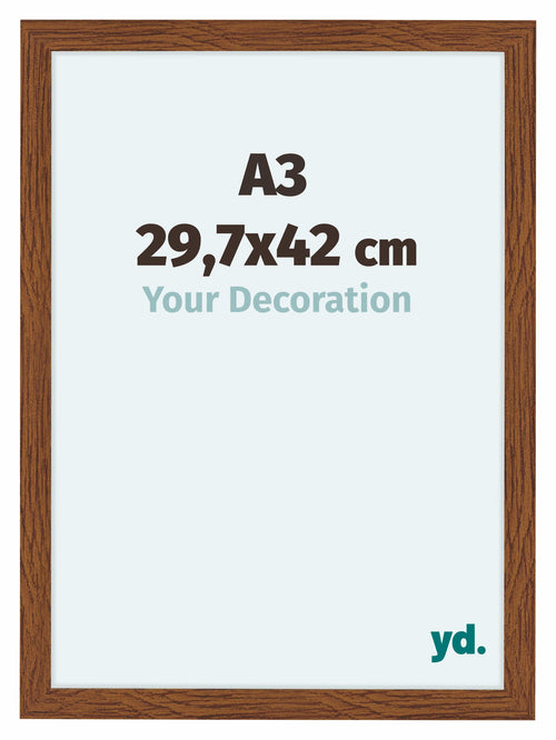 Como MDF Photo Frame 29 7x42cm A3 Oak Rustic Front Size | Yourdecoration.com