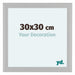 Como MDF Photo Frame 30x30cm White Woodgrain Front Size | Yourdecoration.com