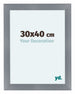 Como MDF Photo Frame 30x40cm Aluminium Brushed Front Size | Yourdecoration.com