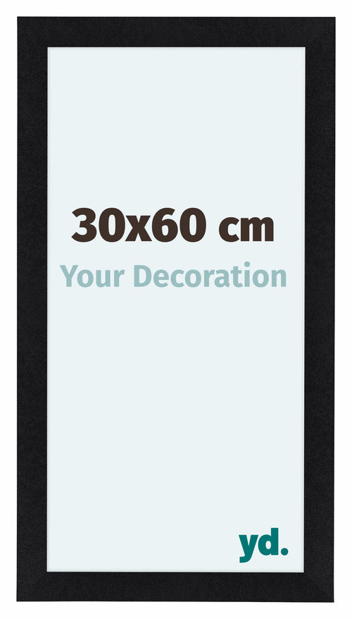 Como MDF Photo Frame 30x60cm Black Matte Front Size | Yourdecoration.com