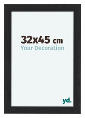 Como MDF Photo Frame 32x45cm Black Woodgrain Front Size | Yourdecoration.com