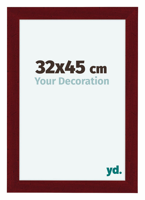 Como MDF Photo Frame 32x45cm Wine Red Swept Front Size | Yourdecoration.com