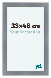 Como MDF Photo Frame 33x48cm Aluminium Brushed Front Size | Yourdecoration.com