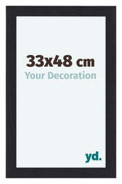 Como MDF Photo Frame 33x48cm Black Woodgrain Front Size | Yourdecoration.com