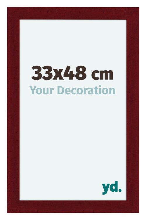 Como MDF Photo Frame 33x48cm Wine Red Swept Front Size | Yourdecoration.com