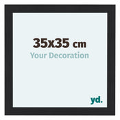 Como MDF Photo Frame 35x35cm Black Woodgrain Front Size | Yourdecoration.com