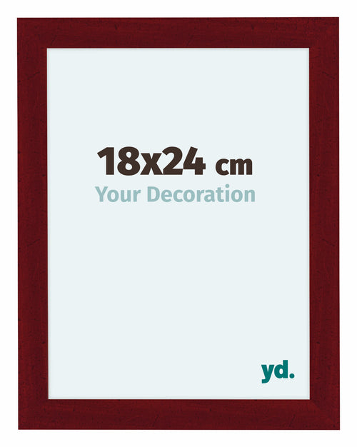 Como MDF Photo Frame 36x48cm Wine Red Swept Front Size | Yourdecoration.com