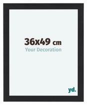 Como MDF Photo Frame 36x49cm Black Woodgrain Front Size | Yourdecoration.com