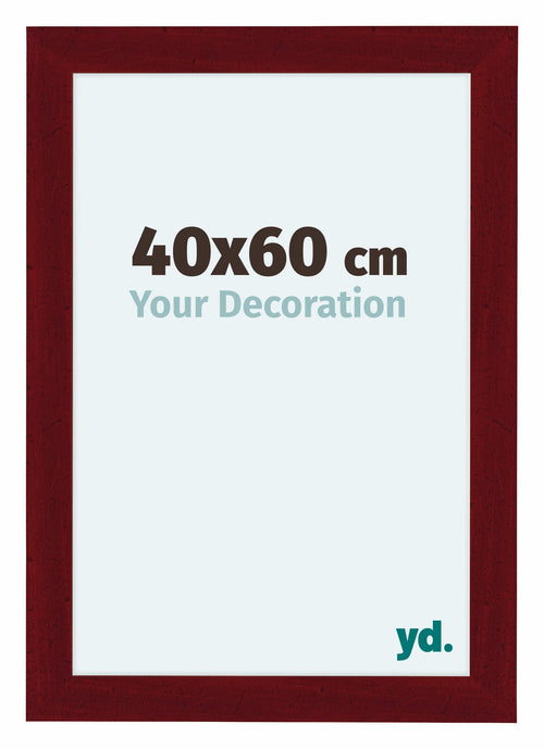 Como MDF Photo Frame 40x60cm Wine Red Swept Front Size | Yourdecoration.com