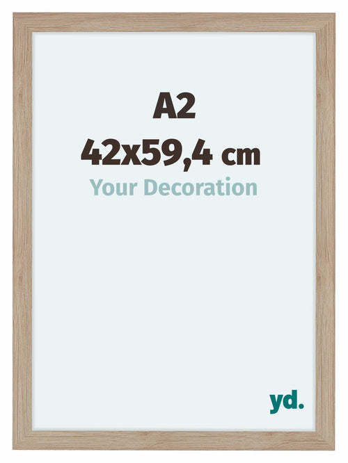 Como MDF Photo Frame 42x59 4cm A2 Oak Light Front Size | Yourdecoration.com