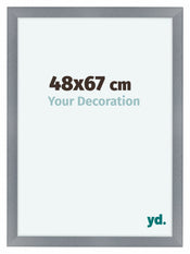 Como MDF Photo Frame 48x67cm Aluminum Brushed Front Size | Yourdecoration.com