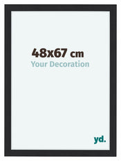 Como MDF Photo Frame 48x67cm Black Woodgrain Front Size | Yourdecoration.com