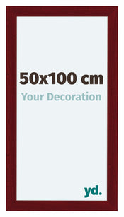 Como MDF Photo Frame 50x100cm Wine Red Swept Front Size | Yourdecoration.com