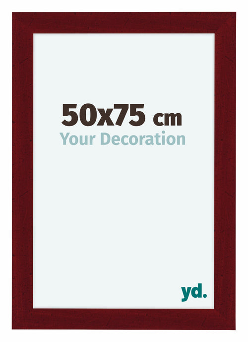 Como MDF Photo Frame 50x75cm Wine Red Swept Front Size | Yourdecoration.com