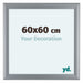 Como MDF Photo Frame 60x60cm Silver Matte Front Size | Yourdecoration.com