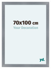 Como MDF Photo Frame 70x100cm Aluminium Brushed Front Size | Yourdecoration.com