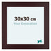 Dover Wood Photo Frame 30x30cm Mahogany Front Size | Yourdecoration.com