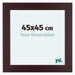 Dover Wood Photo Frame 45x45cm Mahogany Front Size | Yourdecoration.com