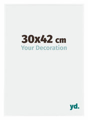 Evry Plastic Photo Frame 30x42cm White High Gloss Front Size | Yourdecoration.com