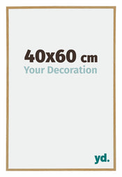 Evry Plastic Photo Frame 40x60cm Beech Light Front Size | Yourdecoration.com