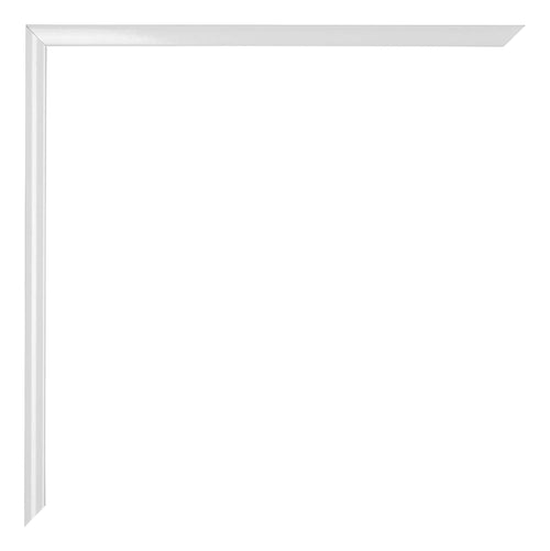 Kent Aluminium Photo Frame 18x24cm White High Gloss Detail Corner | Yourdecoration.com