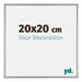 Kent Aluminium Photo Frame 20x20cm Platinum Front Size | Yourdecoration.com