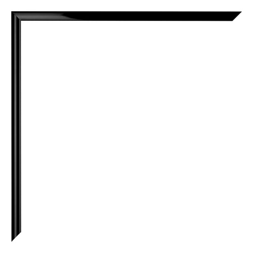 Kent Aluminium Photo Frame 45x80cm Black High Gloss Detail Corner | Yourdecoration.com