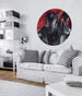 Komar Avengers Painting War Machine Self Adhesive Wall Mural 128x128cm Round Ambiance | Yourdecoration.com