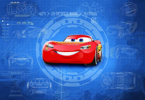 Komar Cars 3 Blueprint Wall Mural 368x254cm | Yourdecoration.com