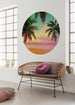 Komar Getaway Wall Mural 125x125cm Round | Yourdecoration.com