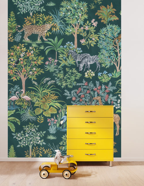 Komar Non Woven Wall Mural Inx4 055 Happy Jungle Interieur | Yourdecoration.com