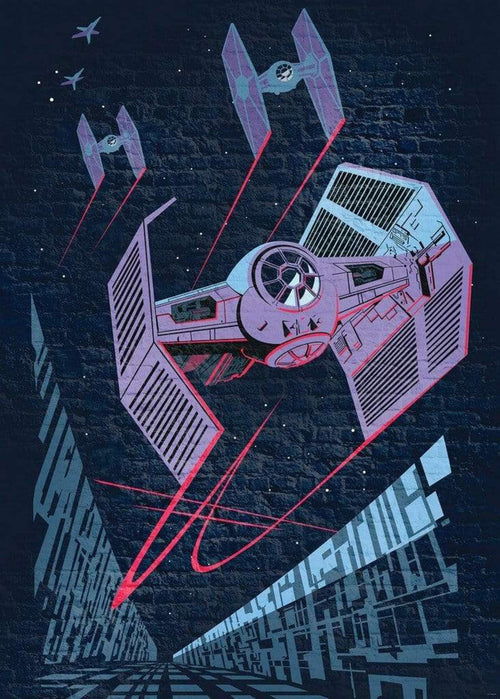 Komar Star Wars Classic Concrete TIE Fighter Non Woven Wall Mural 200x280cm 4 Panels | Yourdecoration.com