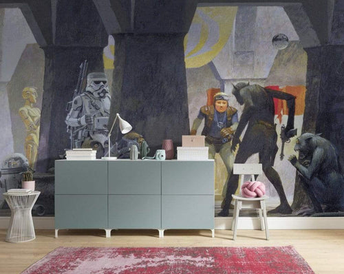 Komar Star Wars Classic RMQ Mos Eisley Streets Non Woven Wall Mural 500x250cm 10 Panels Ambiance | Yourdecoration.com