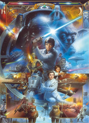 Komar Star Wars Luke Skywalker Collage Wall Mural 184x254cm | Yourdecoration.com