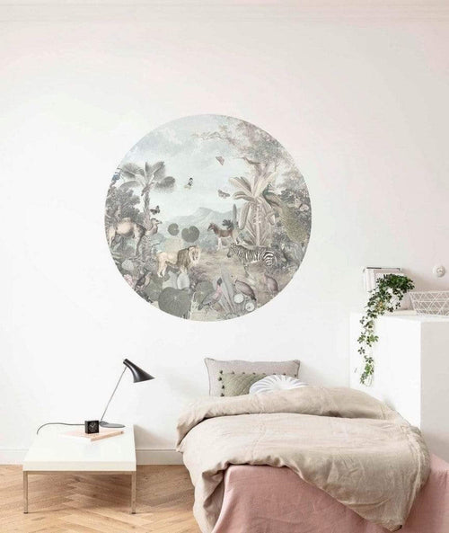 Komar Utopia Wall Mural 125x125cm Round Ambiance | Yourdecoration.com