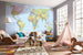 Komar World Map Non Woven Wall Mural 368x248cm | Yourdecoration.com