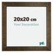 Leeds Wooden Photo Frame 20x20cm Champagne Brushed Front Size | Yourdecoration.com