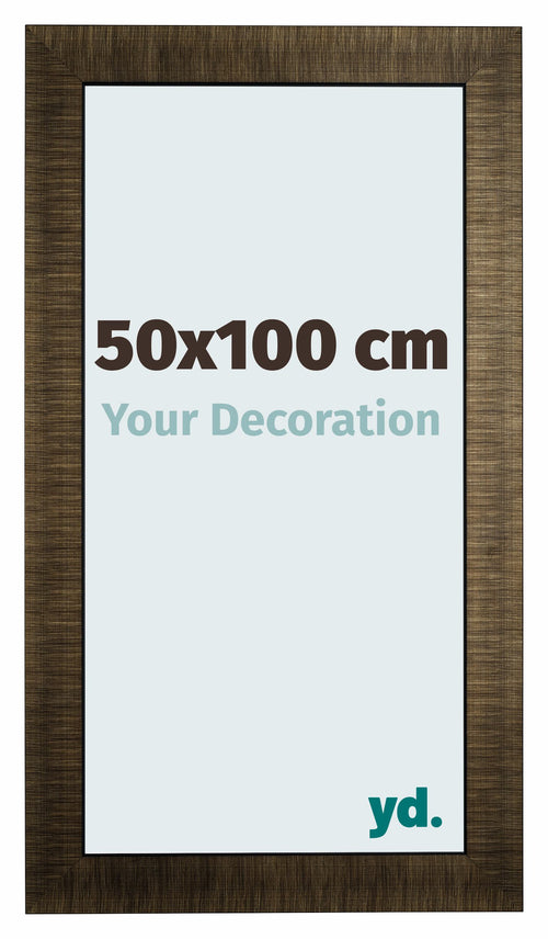 Leeds Wooden Photo Frame 50x100cm Champagne Brushed Front Size | Yourdecoration.com