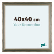 Lincoln Wood Photo Frame 40x40cm Silver Front Size | Yourdecoration.com