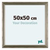 Lincoln Wood Photo Frame 50x50cm Silver Front Size | Yourdecoration.com