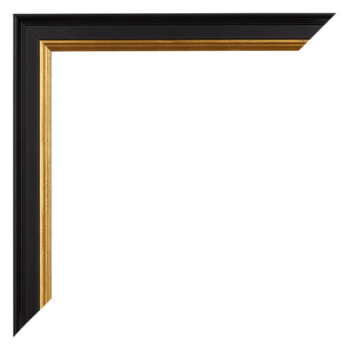CustomPictureFrames.com 6x10 Frame Gold Solid Wood Picture Frame Width  1.125 Inches