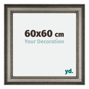 Liverpool Wooden Photo Frame 60x60cm Silver Front Size | Yourdecoration.com