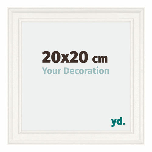 Londen Wooden Photo Frame 20x20cm White Front Size | Yourdecoration.com